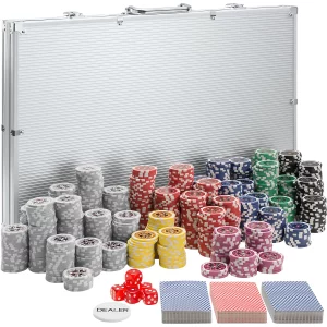 Malette de poker TecTake® 1000 jetons aluminium