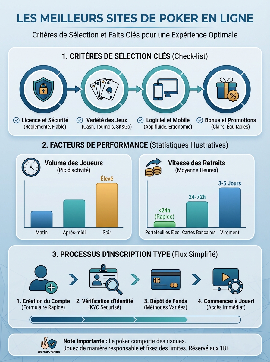 Infographie meilleurs sites poker en ligne