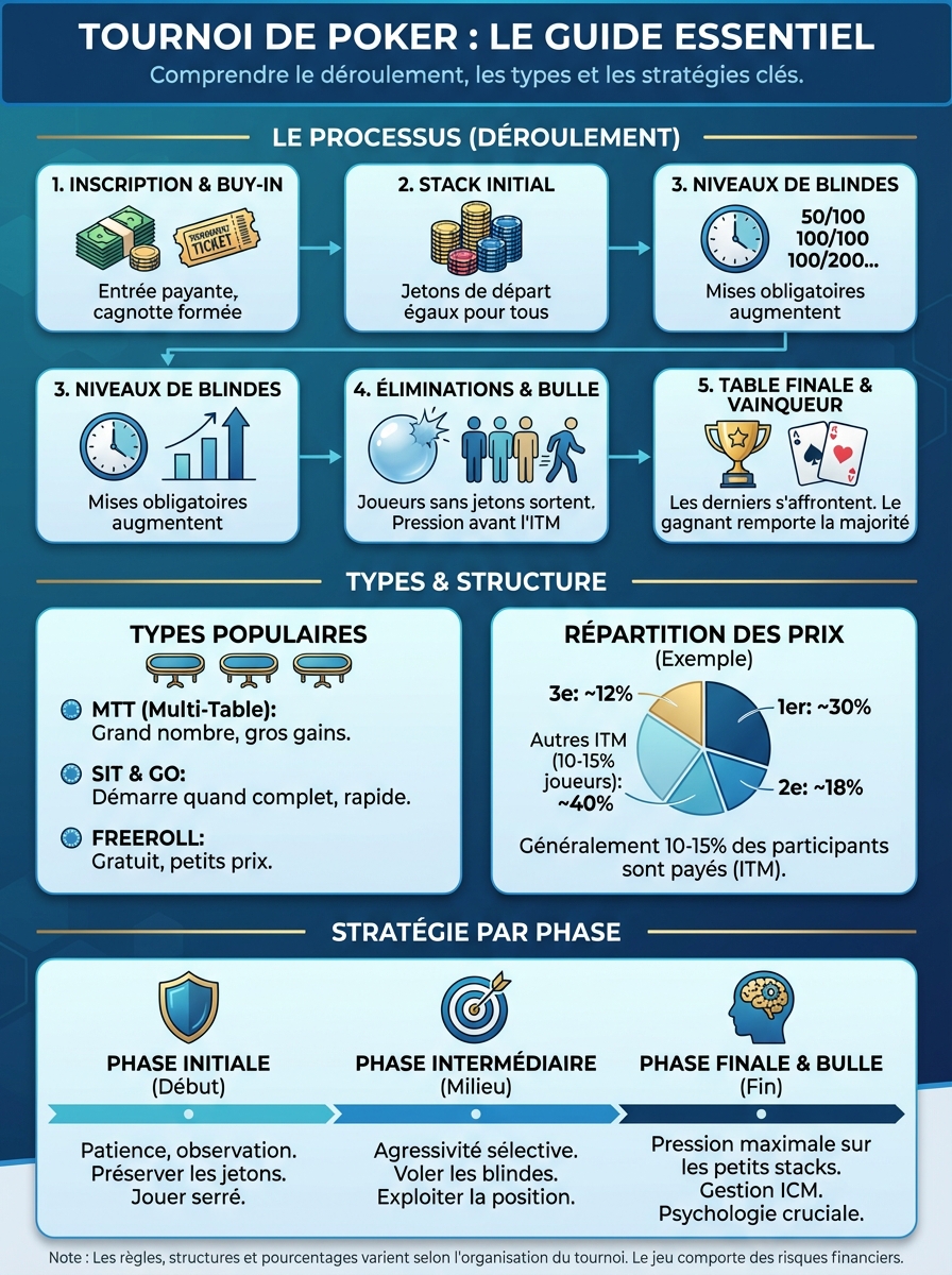 Infographie tournoi de poker